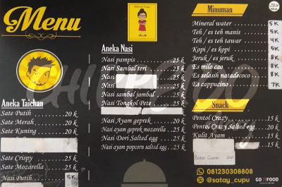 ayam geprek, ayam, geprek, sate,satay,cupu,satay_cupu,mama cupu,cupu,mama,mom,kitchen,homemade,resep rumahan,kuliner surabaya,indonesia,foodies,review,menu,harga,surabaya timur,kuliner surabaya timur, SATAY CUPU & MAMA CUPU,chippeido,kuliner promo,2017,31 desember 2017,menu harga sate taichan,sate taichan surabaya